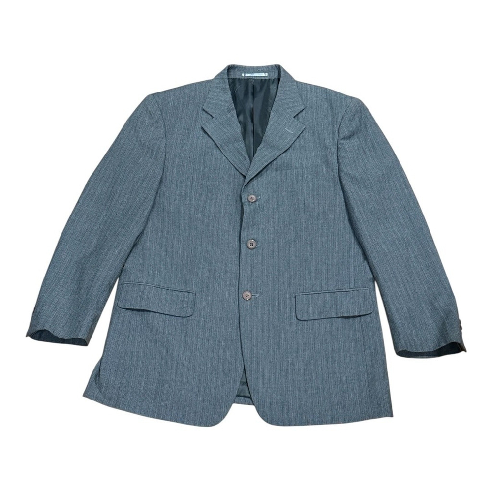 Mario Ferretti Blazer Mens 40 Regular Pinstripe Super 130s Wool Italy Loro Piana